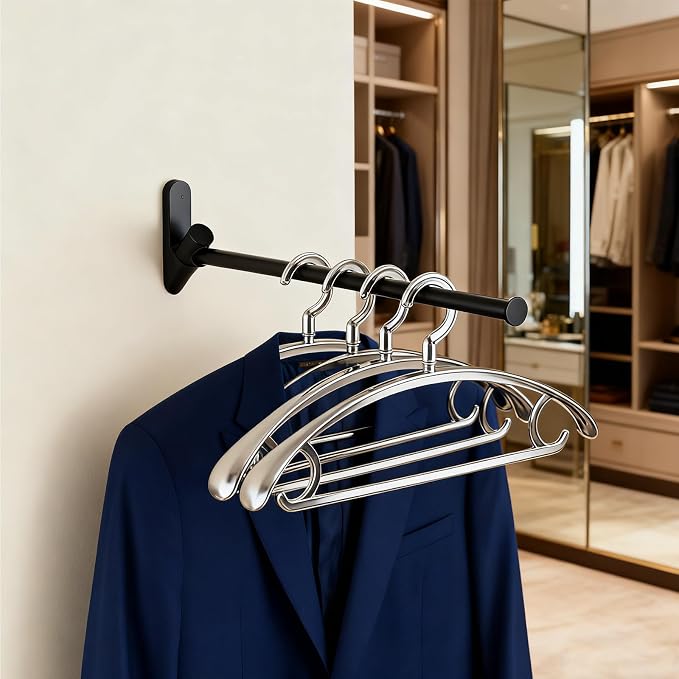 NEWRAIN Wall Mounted Drying Rack, Stainless Steel Folding Laundry Hanging Rack - Image 6