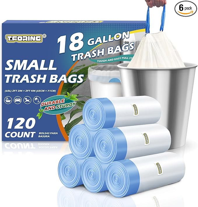 18 Gallon Trash Bags with Drawstring by TFORING%C2%AE