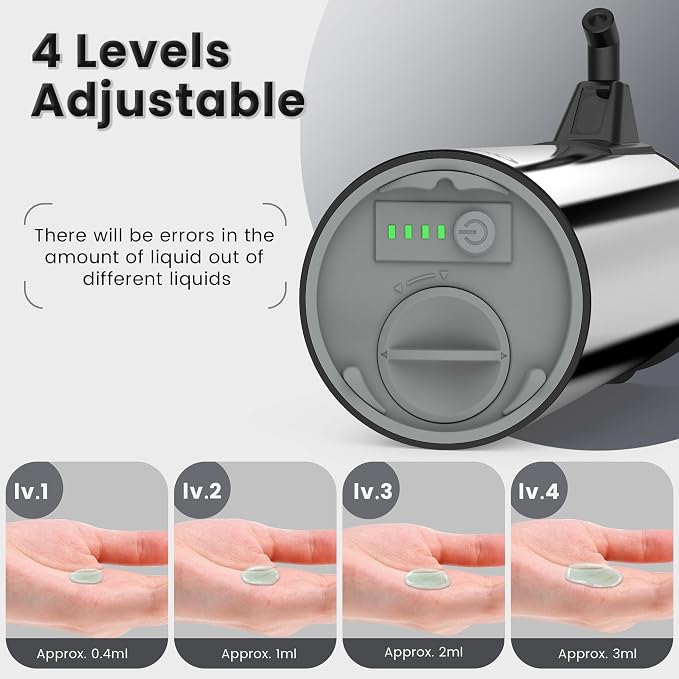 Automatic Soap Dispenser Touchless 11.8oz 4-Level Adjustment Auto Hand Soap - Image 4