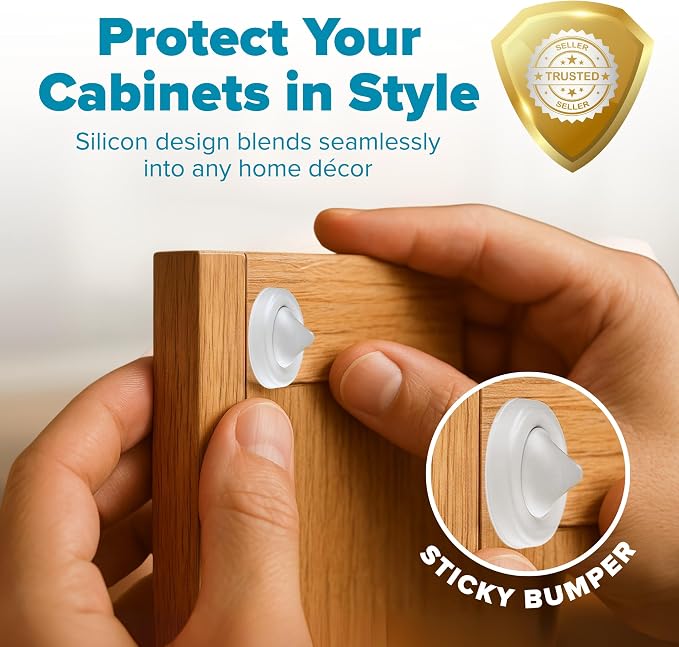 Strongest Home Cabinet Door Bumpers – 200 Pack Clear Rubber Bumpers - Image 2