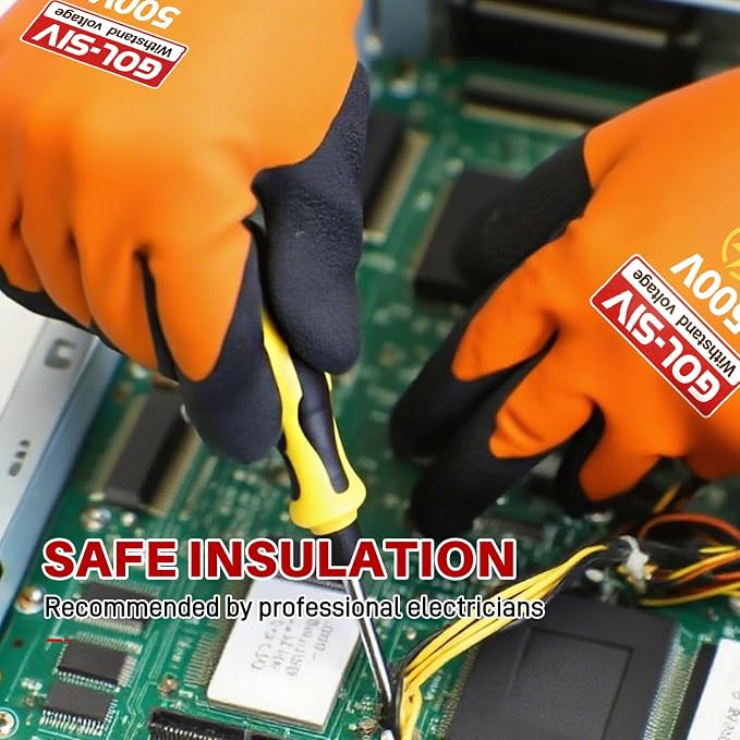 Electrical Insulated Gloves, 500V High Voltage Resistance Electrician Safety - Image 7