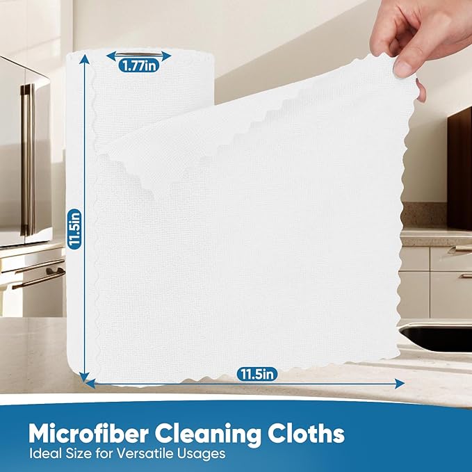 Orighty Microfiber Cleaning Cloths, 75 Sheets Shop Towels, Reusable Paper - Image 4