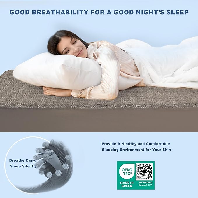 GRT Twin Mattress Protector Waterproof, Breathable Bamboo Charcoal Fiber - Image 5