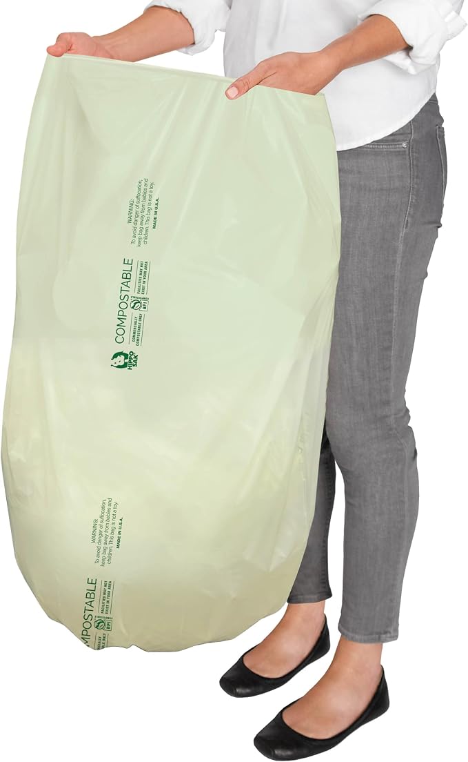 Hippo Sak - 13 Gallon Tall Kitchen Compostable Bags - Leak Proof Bags - Image 2