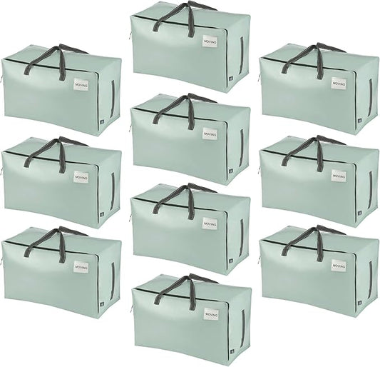 VENO 10 Pack Moving and Storage Bags, Heavy Duty, Alternative to Moving Boxes by Veno