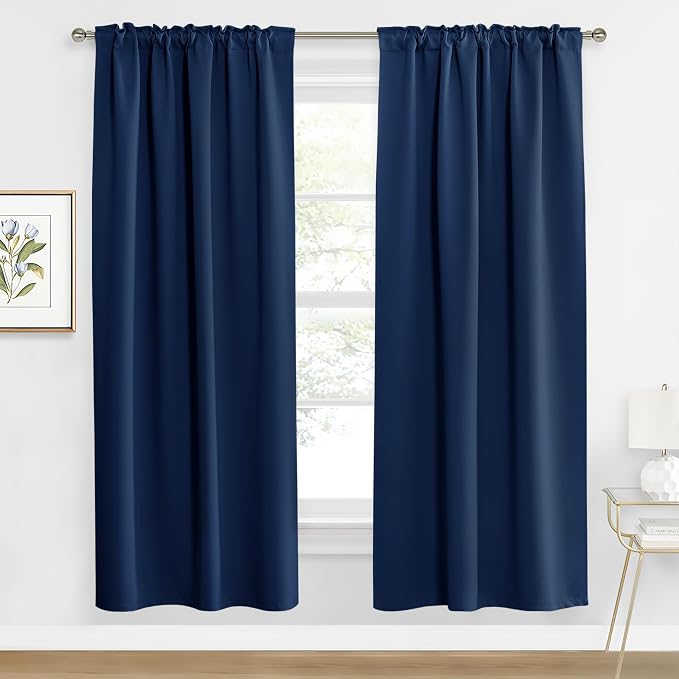 RYB HOME Blackout Curtains for Living Room, Back Tab & Rod Pocket Top by RYBHOME