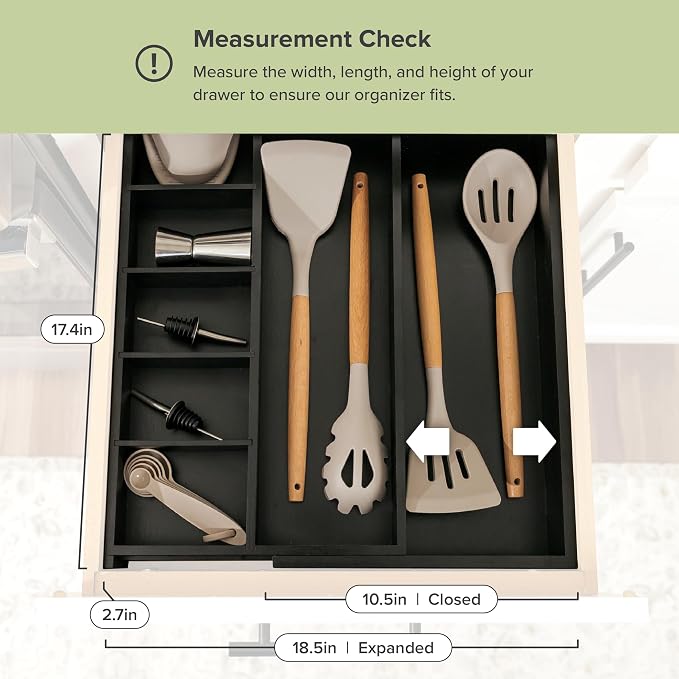 KitchenEdge Adjustable Kitchen Drawer Organizer - Image 4