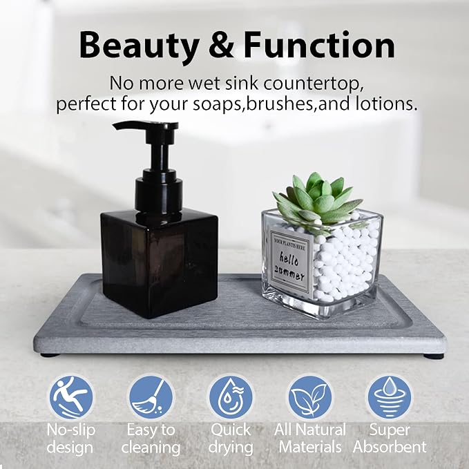 2 PCS Water Absorbing Stone Trays - Image 3
