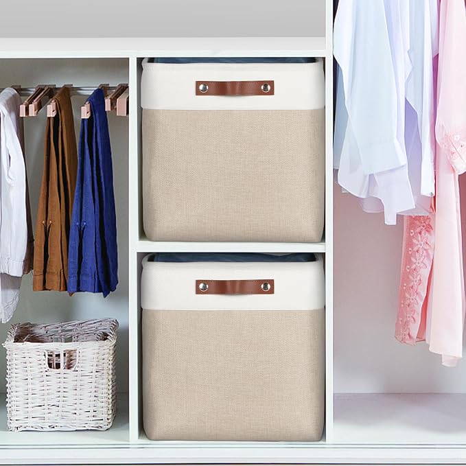 Univivi 4 PC 13 Inch Cube Storage Baskets - Image 2