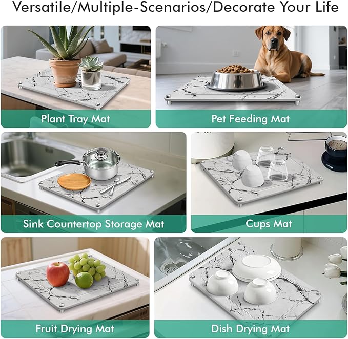 Stone Drying Mat For Kitchen Counter Superb Absorbent Diatomaceous Earth Mats - Image 7