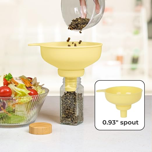 Wide Mouth Kitchen Funnel, Food Grade Plastic Cooking Canning Funnel - Image 6