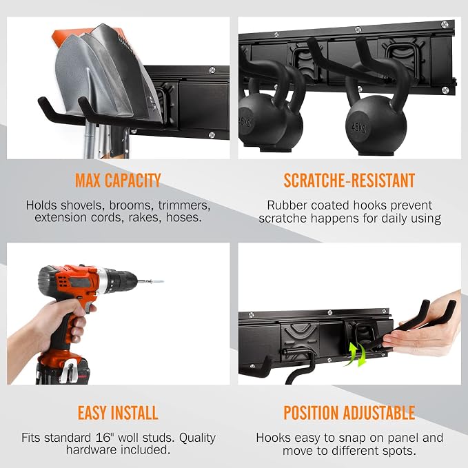 Tool Rack Kits, Garage Wall Organization Hanger - Image 7