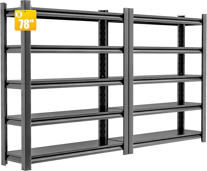 Garage Shelving Unit, 2 Pieces78 HThickened Metal Shelving Units by HzdbhdGarageShelving