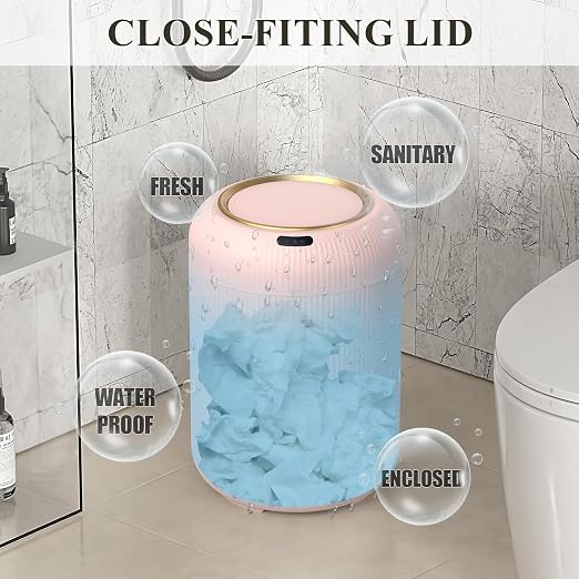 Smart Bathroom Trash Can with Lid，3 Gallon Bathroom Garbage Can Automatic - Image 4