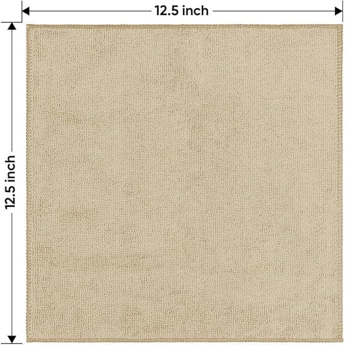 HOMEXCEL Brown Microfiber Cleaning Cloth 12 Pack, 12.5 x 12.5 inch Microfiber - Image 7