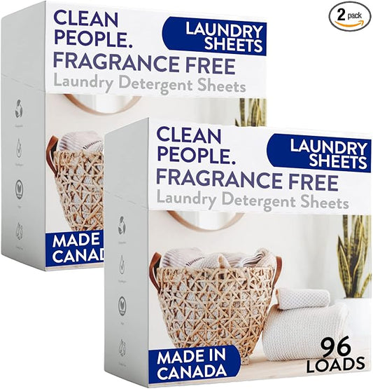 The Clean People Fragrance Free Laundry Detergent Sheets by CleanPeople