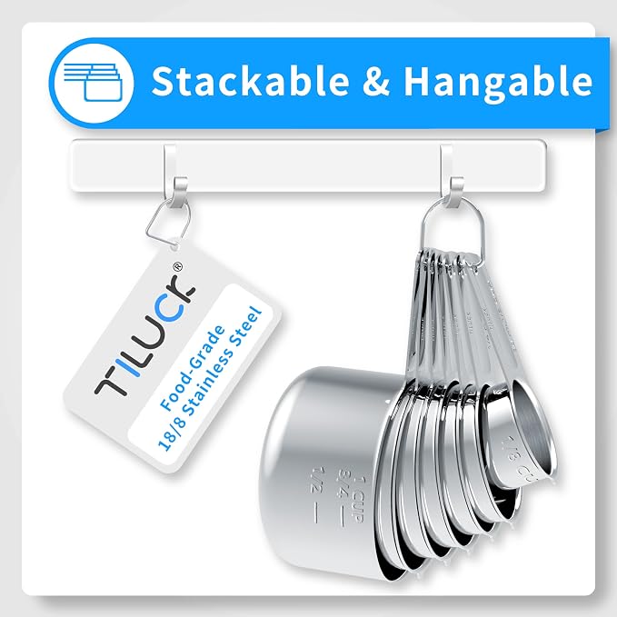 TILUCK Stainless Steel Measuring Spoons Set, Coffee Scoop Spoon, Kitchen Gadgets - Image 4