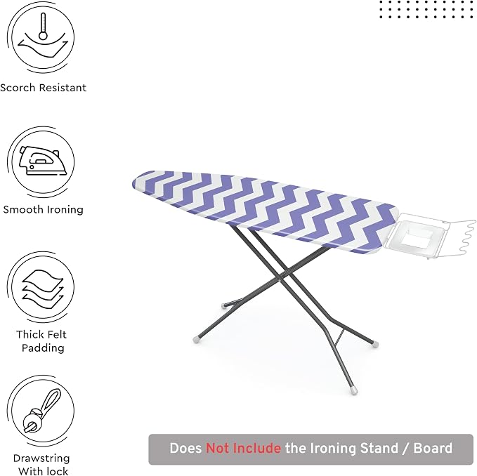 Encasa XO Ironing Board Cover and Pad 54"x15" - Image 3