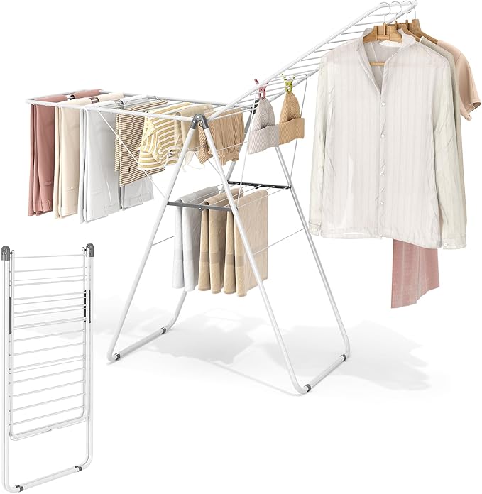 KINGBOARD Clothes Drying Rack Foldable, Metal Drying Rack Clothing - Image 7
