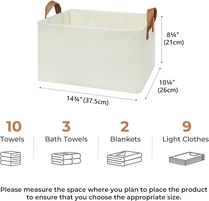 GRANNY SAYS Closet Storage Baskets, Collapsible Fabric Storage Bins - Image 6