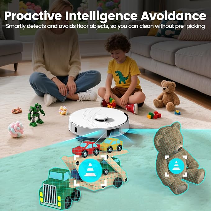 AIRROBO T30+ Robot Vacuum and Mop, Self-Emptying, 6000PA Suction, Proactive - Image 4