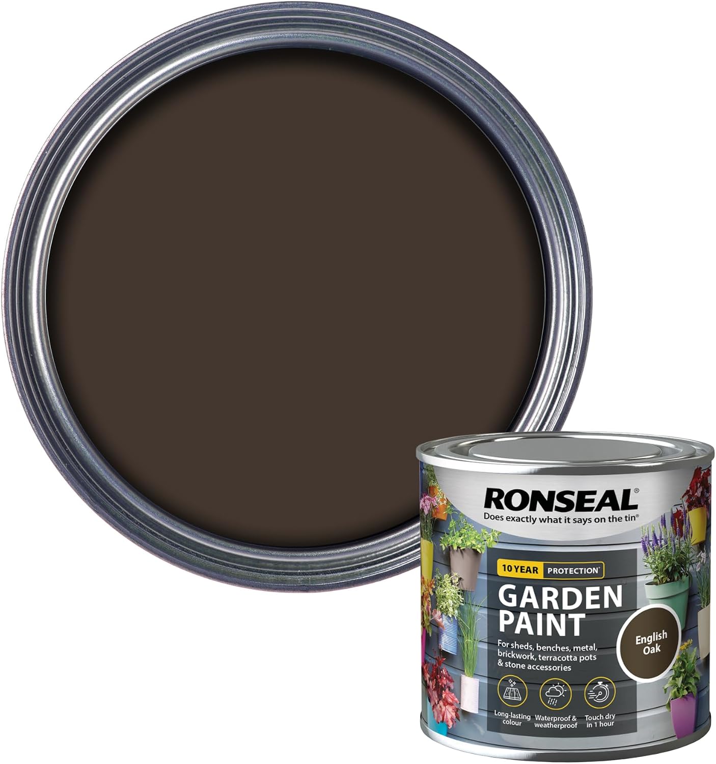 Ronseal - Garden Paint English Oak 250ml