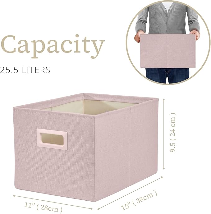 DECOMOMO Storage Bins for Shelves Robust Fabric Closet Bins for Shelves Toy - Image 8
