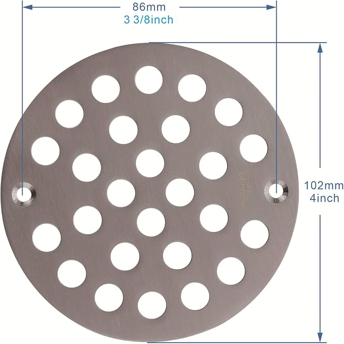 4-Inch Screw-in Shower Drainer Cover Replacement Floor Strainer Floor Drain - Image 2