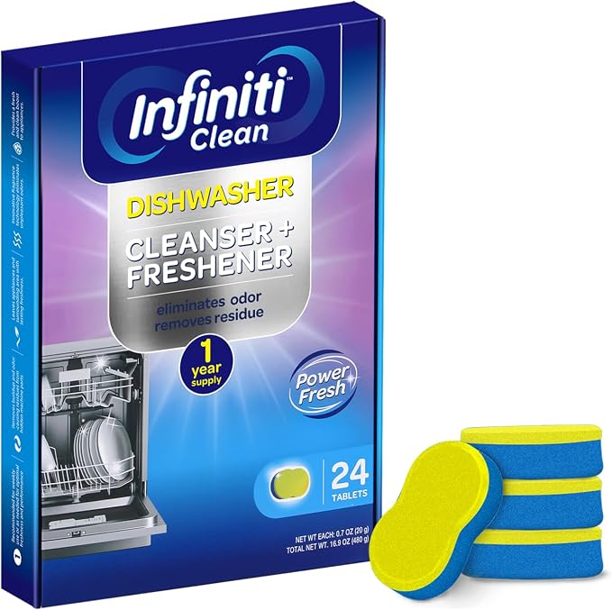 Dishwasher Cleaner and Deodorizer Tablets by InfinitiClean
