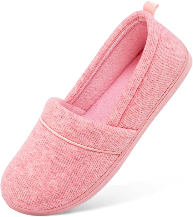 HomeTop Women's Comfy Loafer Slippers Lightweight Memory Foam Non-slip Indoor by HomeTop