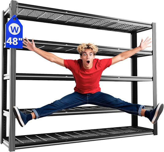 48" W Metal Garage Shelving 5 Tier Storage Shelves Heavy Duty 3030LBS by VDEVY