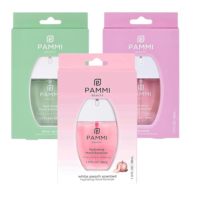 PAMMI Power Mist Hydrating Hand Sanitizer Spray, Portable Travel Size Pocket by PAMMI