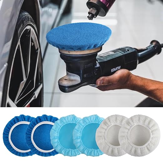 40 Piece Car Polisher Pad Set, Mix Pack of 24 Microfiber, 8 Non Woven, 8 Woolen - Image 6