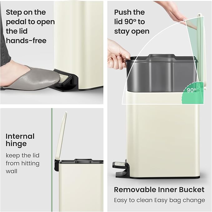 Cesun Small Bathroom Trash Can - Image 5