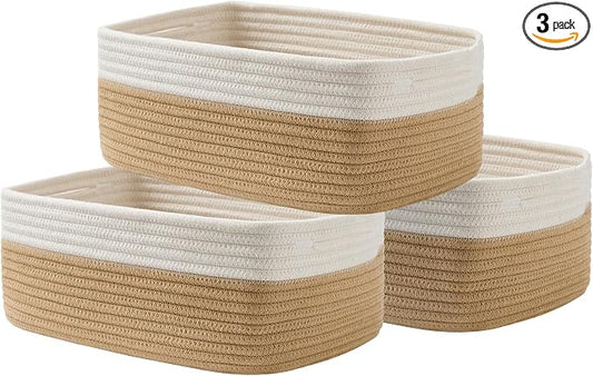 Small Woven Basket, 13.5 x 9.5 x 5 Inches, Storage Basket by KALLAX