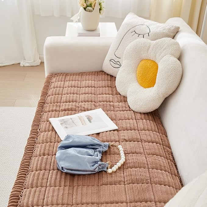 Couch Cover for Dogs Washable, Fuzzy Pet Couch Covers for 2 Cushion Sofa Pet - Image 6