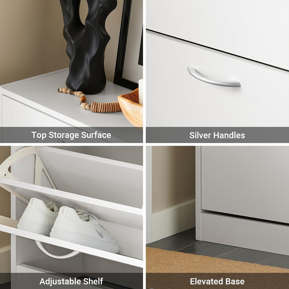 Haotian White Shoe Cabinet Entryway