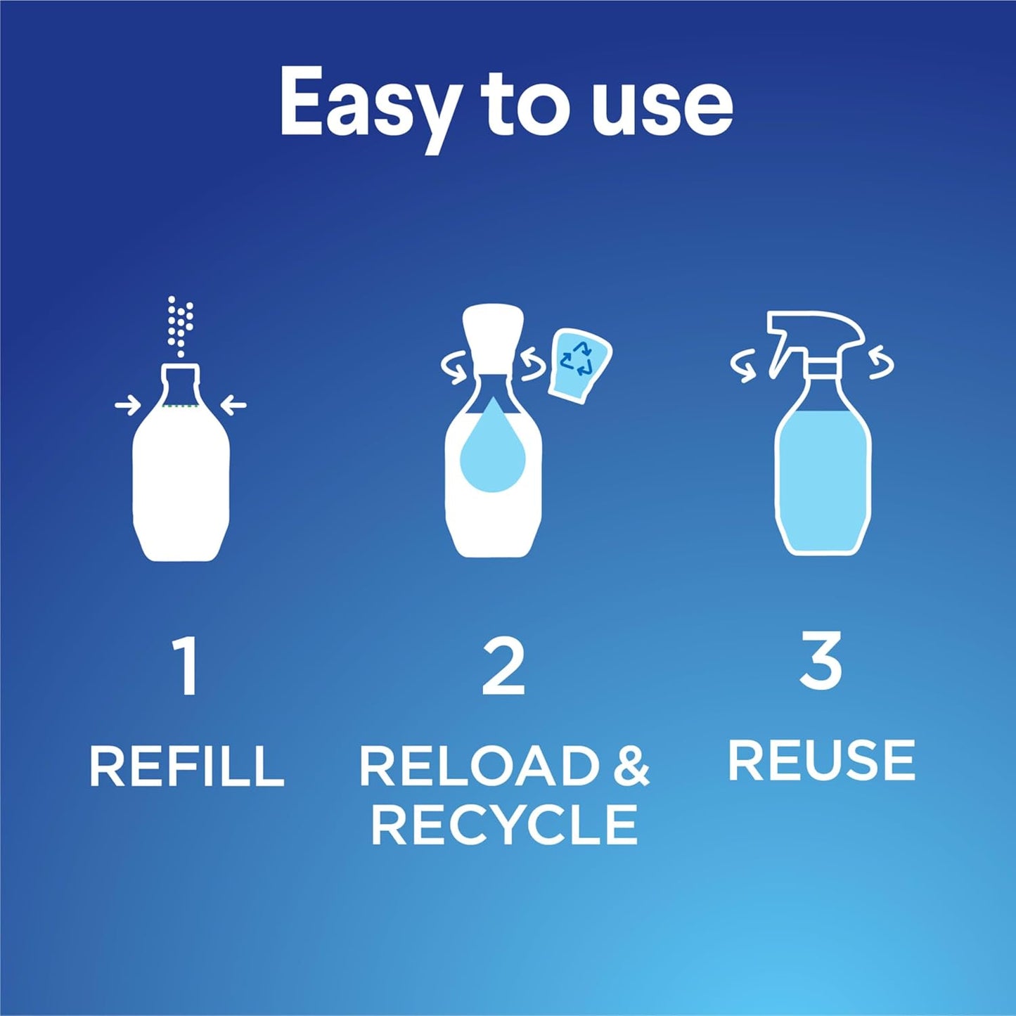 Clorox Bleach-Free Bathroom Foamer Refill Pods, Household Essentials, Rain Clean, 3 Spray Refills