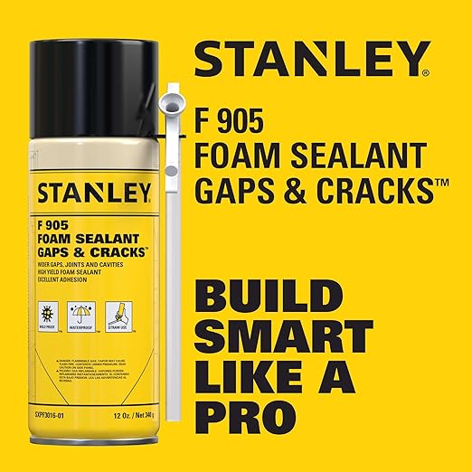 Stanley F905 Gaps & Cracks Sealant – Polyurethane Spray Foam Insulation - Image 2