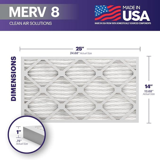 BNX TruFilter 14x25x1 Air Filter MERV 8 - Image 2