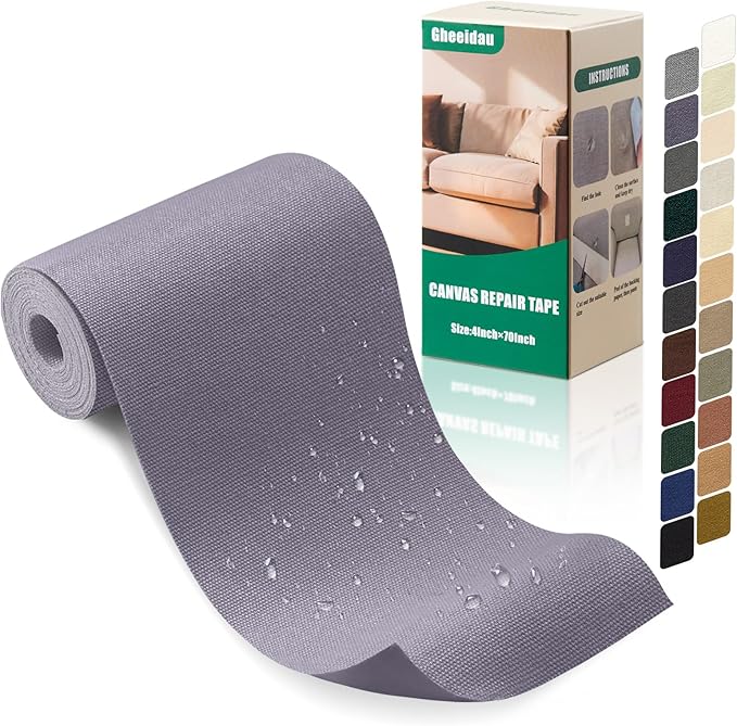 Canvas Repair Tape 4×70 Inch Waterproof Self-Adhesive Fabric Repair Patch by Givethingsanewlife