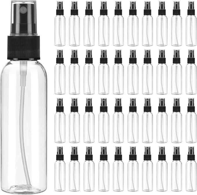 uxcell 100Pack Spray Bottles, 2Oz/60ML Clear Empty Mist Plastic Mini Travel by uxcell
