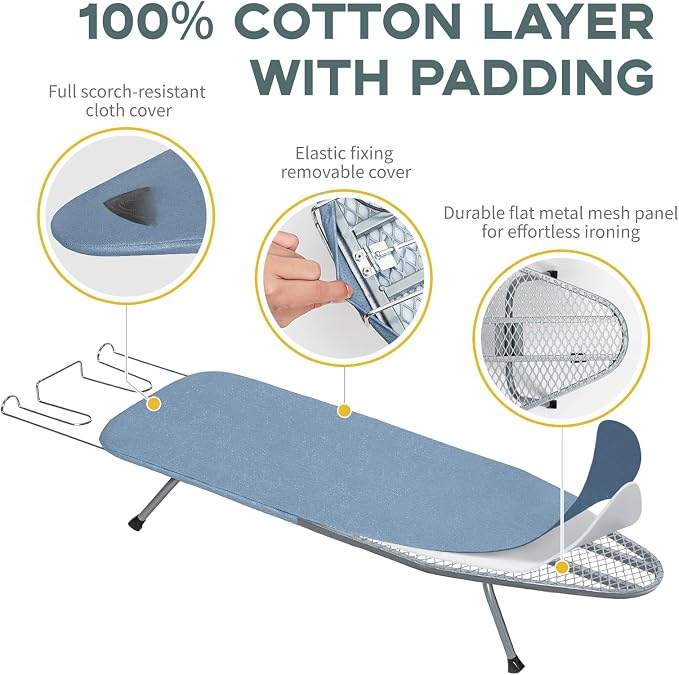 Table Top Ironing Board, RAINHOL Small Folding Iron Board Portable - Image 2