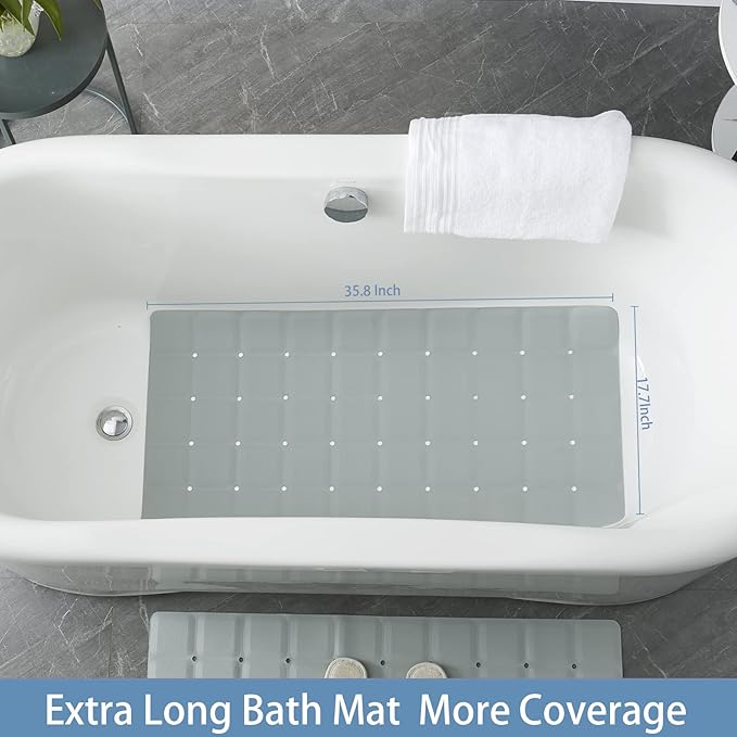 Foldable Silicone Bathtub Mat: Jumbo Size Heavy Duty Safety Bath Mat - Image 2