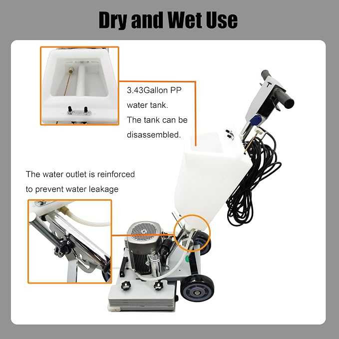 Floor Grinding Scrubber Buffer Polisher Machine Square Chassis Clean Polish Wax - Image 3
