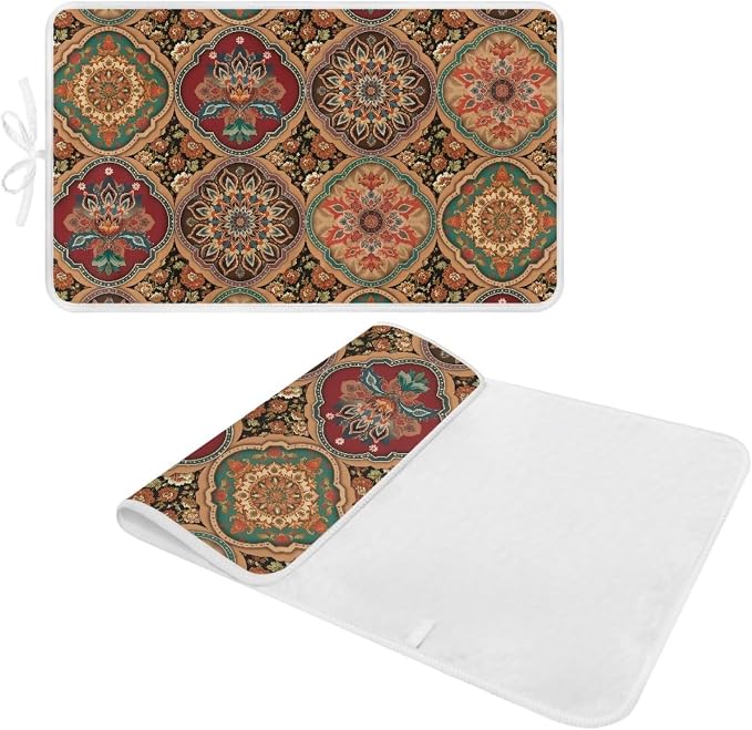 Folding Ironing Mat Heat and Steam Resistant Mandala Ironing Pad 32 x 16 Inch - Image 2