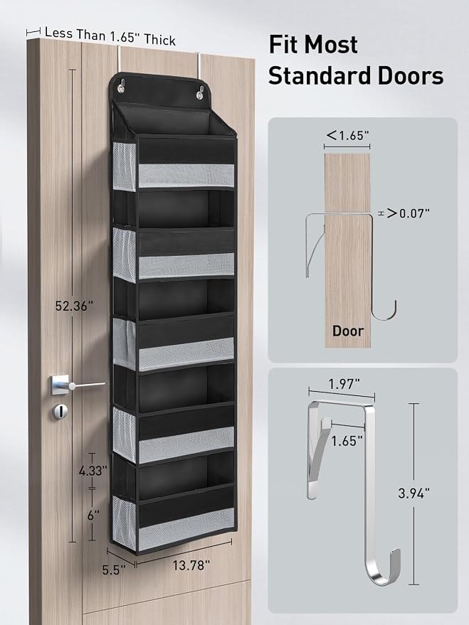 Yecaye 2 Pc Over the Door Organizer - Image 5