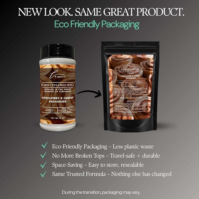 Warm Cinnamon Roll Carpet Freshener Powder 16 oz | Powerful Odor Eliminator - Image 2