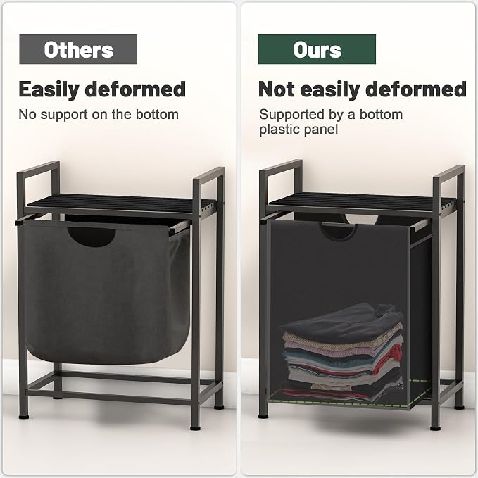 Laundry Sorter with Removable Bag, 16 Gallons Laundry Hamper with Adjustable - Image 8