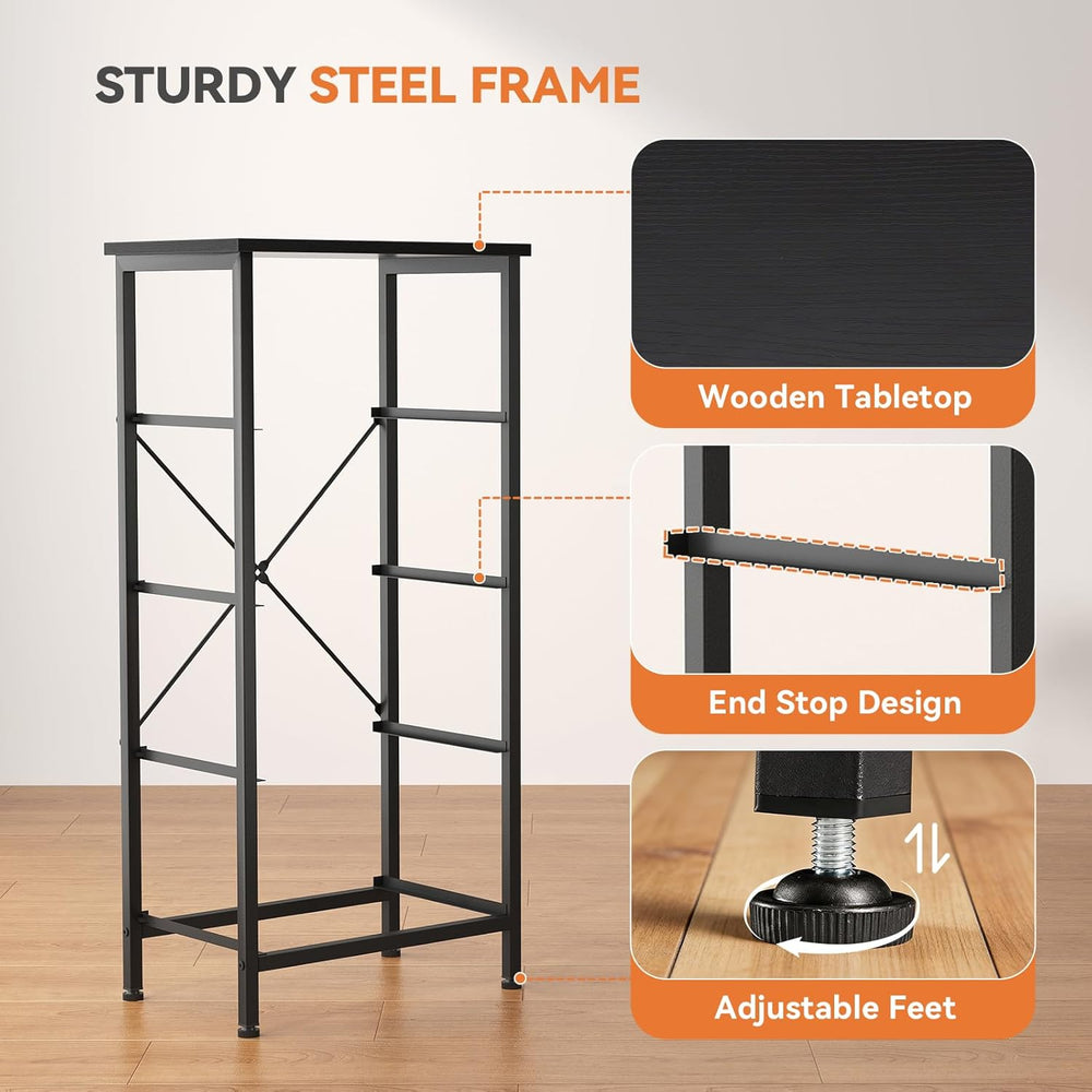 Sweetcrispy Dresser for Bedroom, 4 Drawer Storage Cabinet, Tall Nightstand